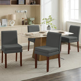 Armless linen dining chair with cushioned seat, featuring modern minimalist design suitable for various occasions.Set of 2 (2-Pack)